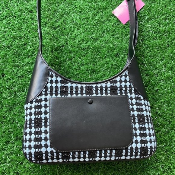 Kate Spade Crossbody Tweed Fabric Blue Multi - Picture 4 of 16